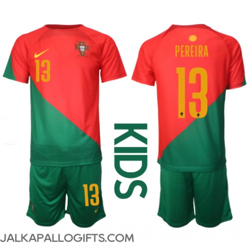 Portugali Danilo Pereira #13 Koti Peliasu Lasten MM-kisat 2022 Lyhythihainen (+ Lyhyet housut)